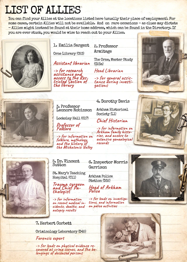 First List of Allies sheet with character portraits