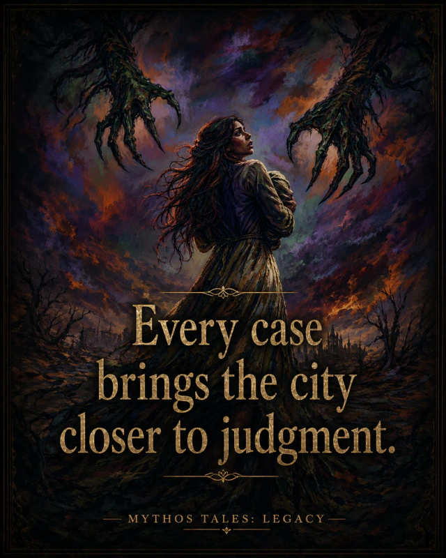 An investigator faces cosmic horrors above Arkham; every case brings the city closer to judgment